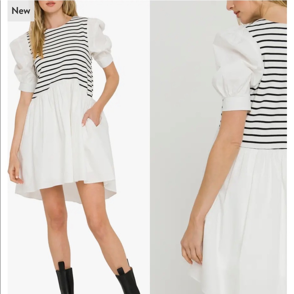 NWT XS English Factory Mixed Media Dress